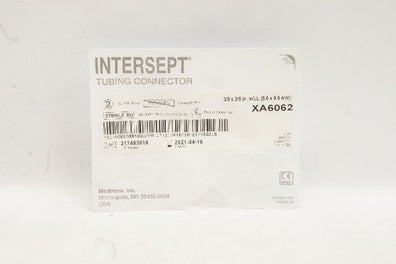 Medtronic XA6062 Intersept Tubing Connector 3/8 x 3/8inch (x)
